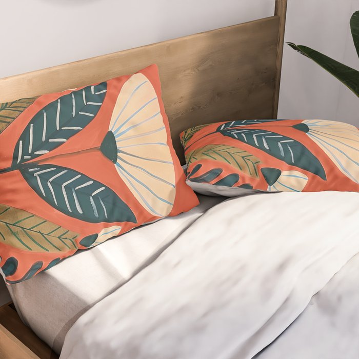 Folk Botanical Bloom Pillow Sham Gallery Image 2