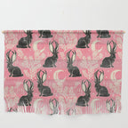 Jackalope - pink and black Wall Hanging Gallery Image 1