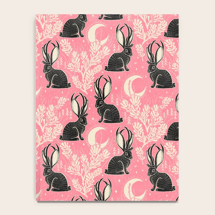 Jackalope - pink and black Notebook Gallery Image 4