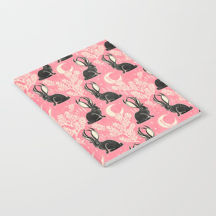 Jackalope - pink and black Notebook Gallery Image 2