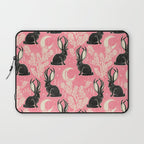 Jackalope - pink and black Laptop Sleeve Gallery Image 1