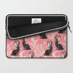 Jackalope - pink and black Laptop Sleeve Gallery Image 2