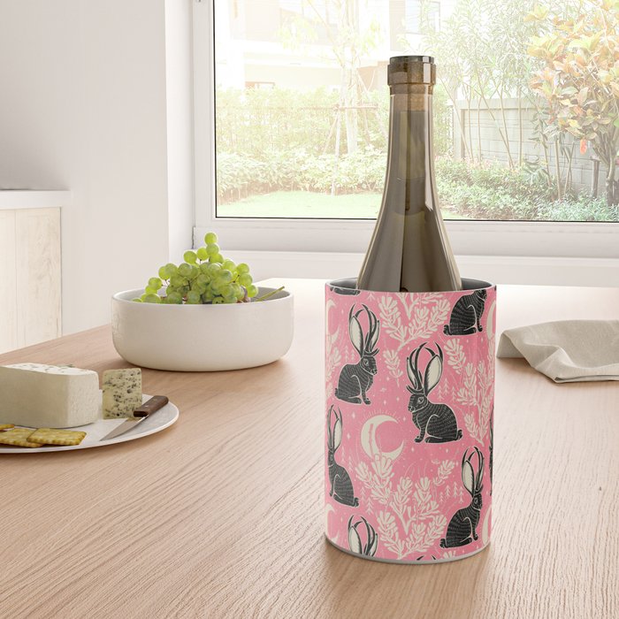 Jackalope - pink and black Wine Chiller Gallery Image 4