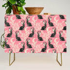 Jackalope - pink and black Credenza Gallery Image 1