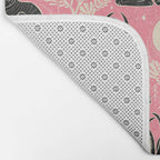 Jackalope - pink and black Bath Mat Gallery Image 2