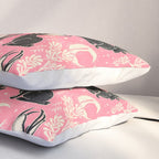 Jackalope - pink and black Pillow Sham Gallery Image 3