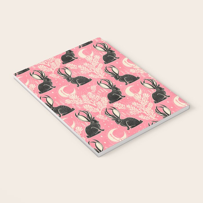 Jackalope - pink and black Notebook Gallery Image 3