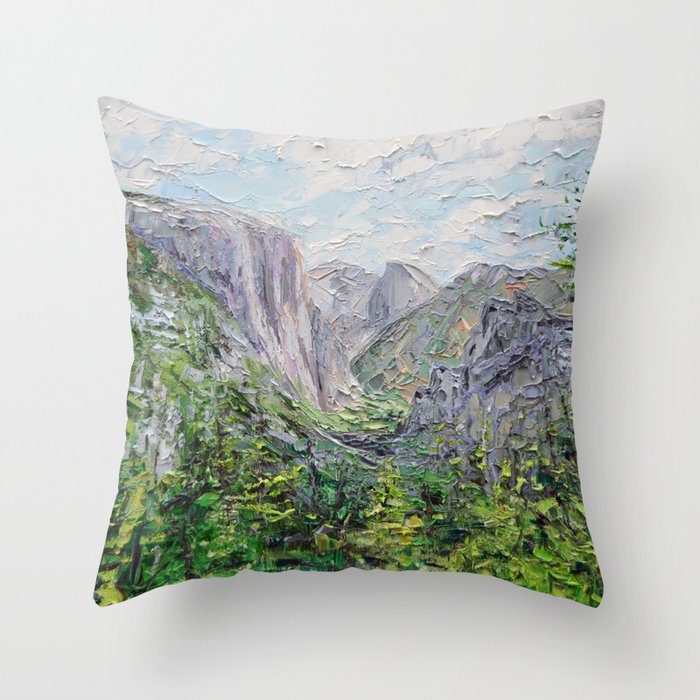 Inspiration Point, Yosemite Throw Pillow Gallery Image 6