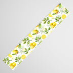 mediterranean summer lemon branches on white Table Runner Gallery Image 3