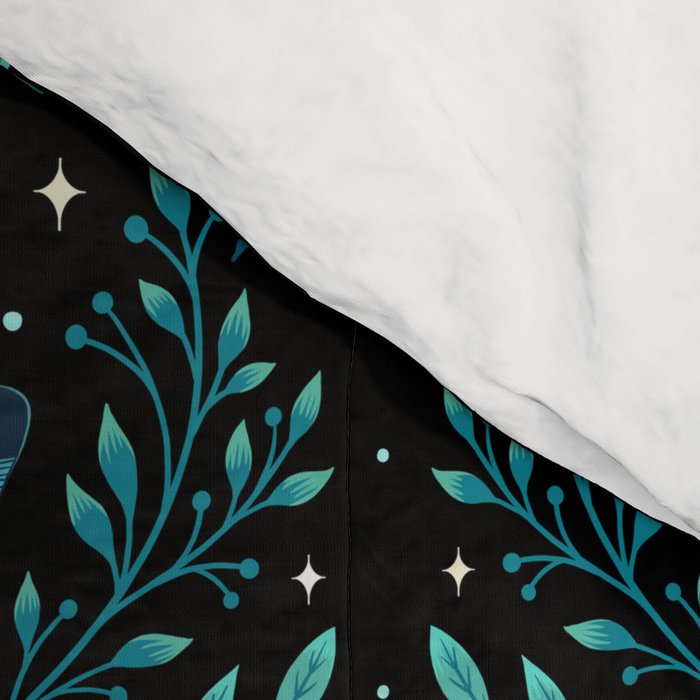 Mystical Luna Moth - Turquoise Comforter Gallery Image 4