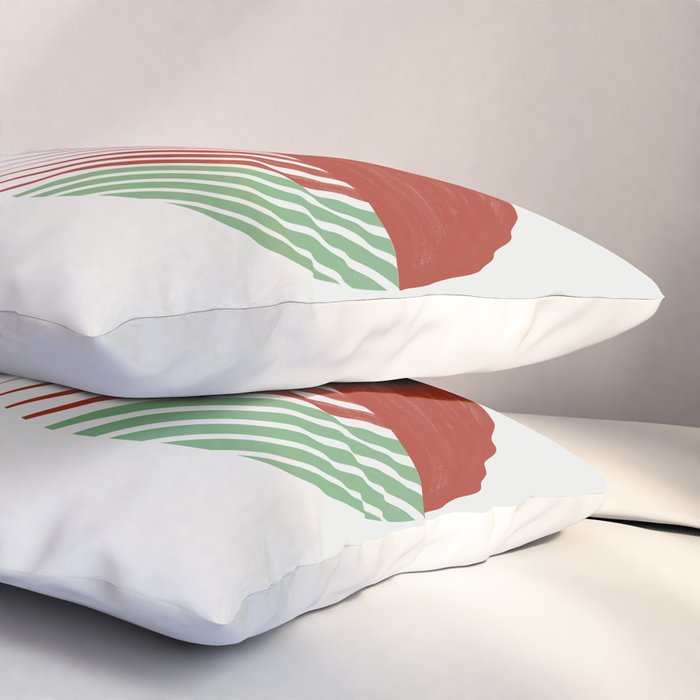Hand-Drawn Geometric Circles with Stripes Pillow Sham Gallery Image 3