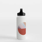 Hand-Drawn Geometric Circles with Stripes Water Bottle Gallery Image 3