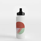 Hand-Drawn Geometric Circles with Stripes Water Bottle Gallery Image 2