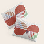 Hand-Drawn Geometric Circles with Stripes Pillow Sham Gallery Image 3