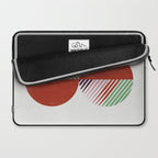 Hand-Drawn Geometric Circles with Stripes Laptop Sleeve Gallery Image 2