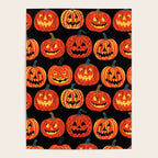 Halloween jack o lantern pumpkin cartoon pattern Poster Gallery Image 4