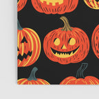Halloween jack o lantern pumpkin cartoon pattern Poster Gallery Image 3