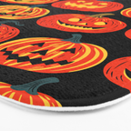 Halloween jack o lantern pumpkin cartoon pattern Bath Mat Gallery Image 3