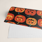 Halloween jack o lantern pumpkin cartoon pattern Wrapping Paper Gallery Image 2