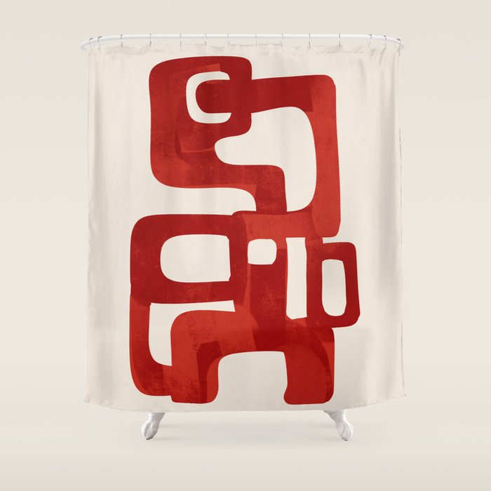 Modern Abstract Shapes 47 Shower Curtain Gallery Image 1