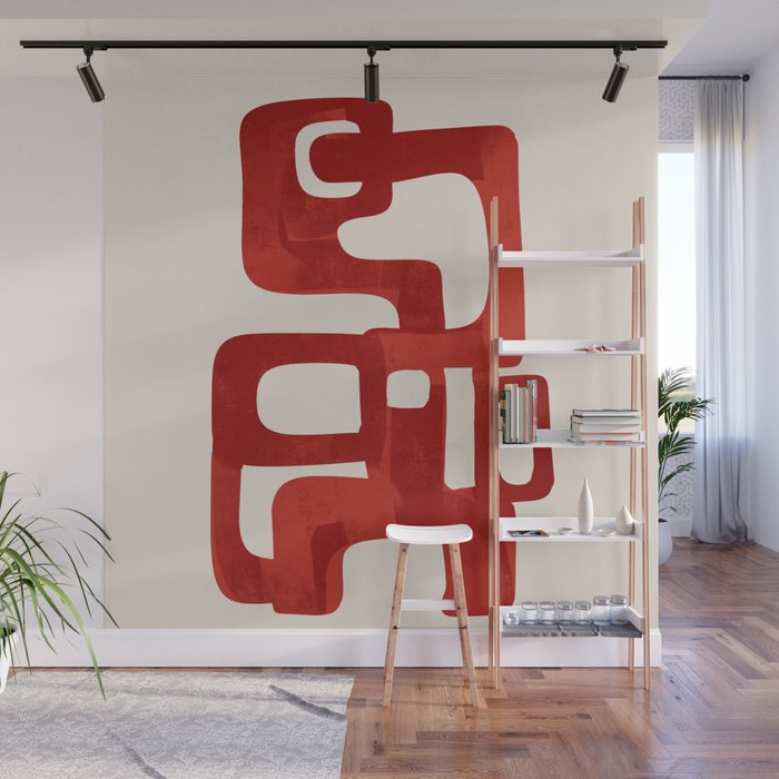 Modern Abstract Shapes 47 Wall Mural Gallery Image 1