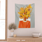 I Saw You Flower in the reflection of my Soul Wall Tapestry Gallery Image 2