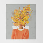 I Saw You Flower in the reflection of my Soul Throw Blanket Gallery Image 2