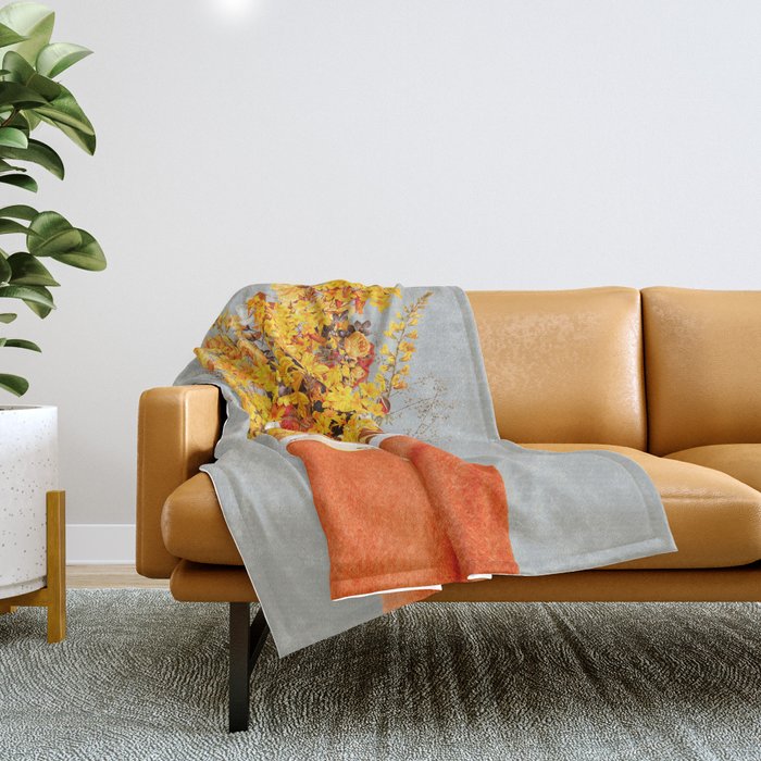 I Saw You Flower in the reflection of my Soul Throw Blanket Gallery Image 1