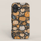 Pumpkin Confetti - Orange on Charcoal iPhone Case Gallery Image 1