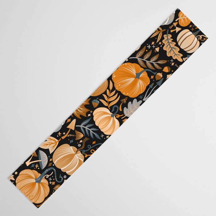 Pumpkin Confetti - Orange on Charcoal Table Runner Gallery Image 3