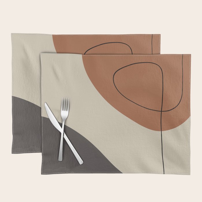 Modern Abstract Shapes #3 Placemat Gallery Image 1