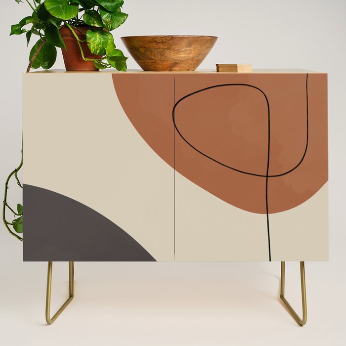 Modern Abstract Shapes #3 Credenza Gallery Image 1