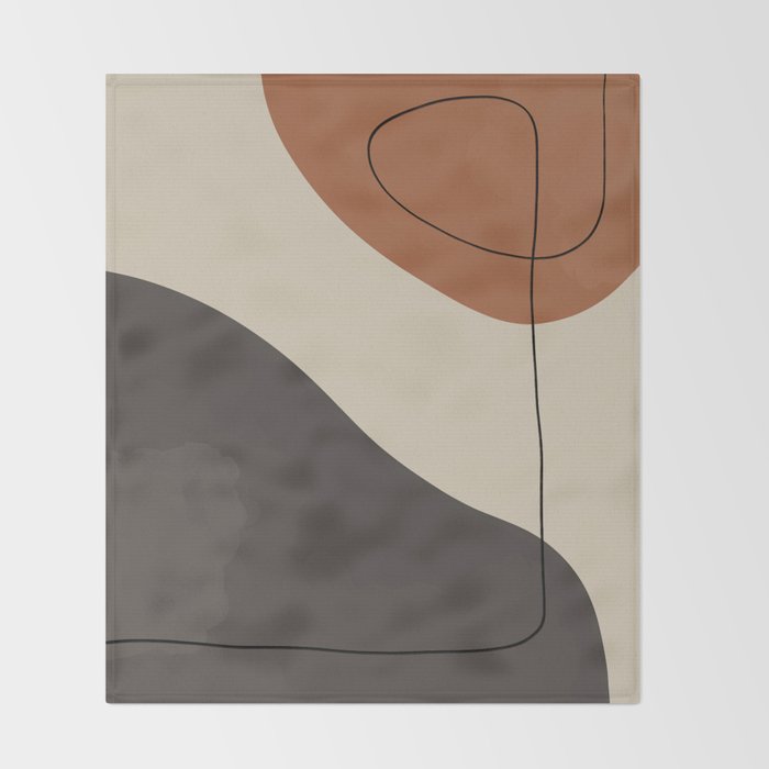 Modern Abstract Shapes #3 Throw Blanket Gallery Image 2