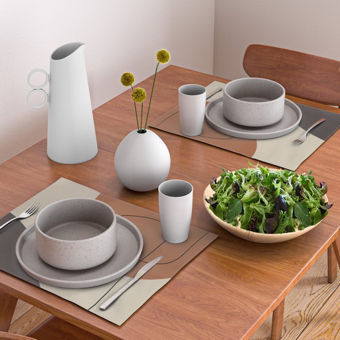 Modern Abstract Shapes #3 Placemat Gallery Image 2