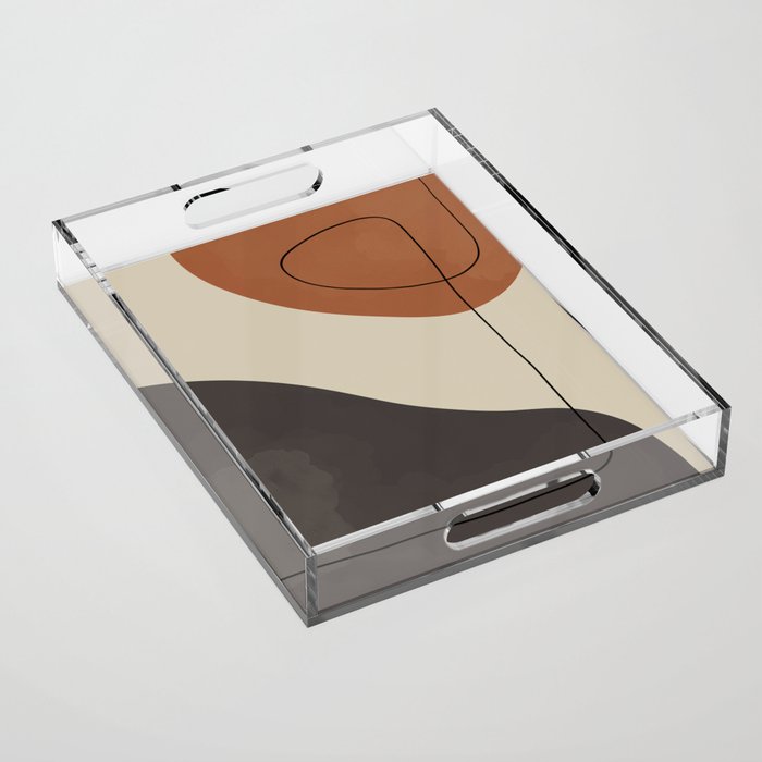 Modern Abstract Shapes #3 Acrylic Tray Gallery Image 1