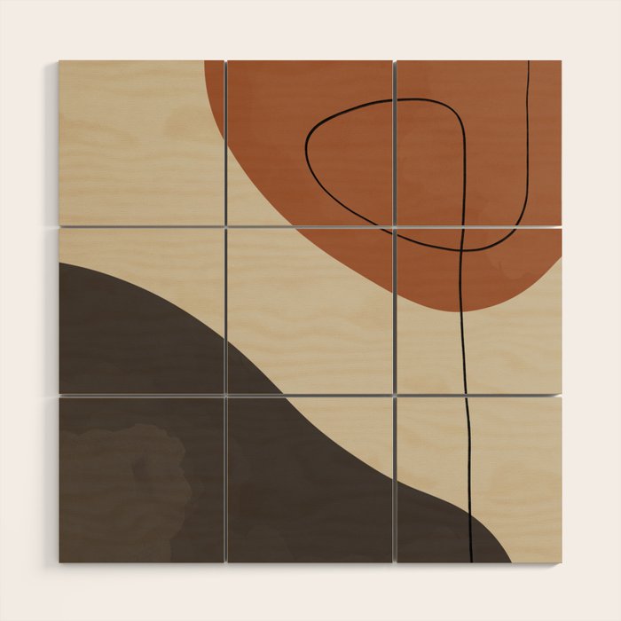 Modern Abstract Shapes #3 Wood Wall Art Gallery Image 1