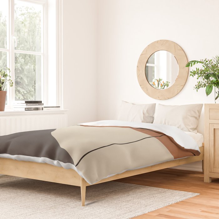 Modern Abstract Shapes #3 Duvet Cover Gallery Image 2