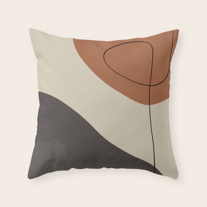 Modern Abstract Shapes #3 Throw Pillow Gallery Image 1