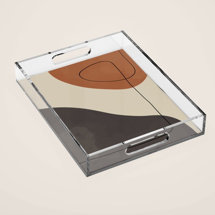 Modern Abstract Shapes #3 Acrylic Tray Gallery Image 1