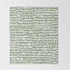 Spotted Preppy Dots Abstract in Sage Green Throw Blanket Gallery Image 2