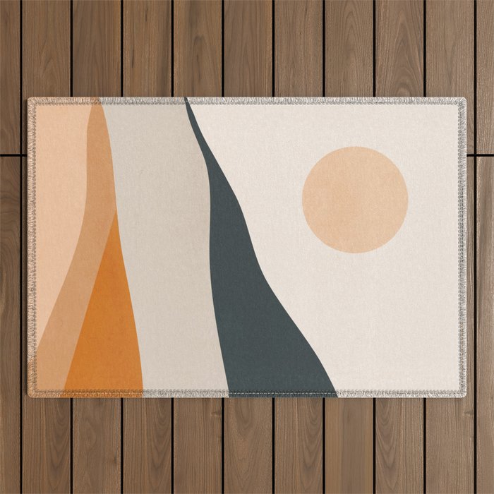 Abstract Art Landscape 14 Outdoor Rug Gallery Image 1