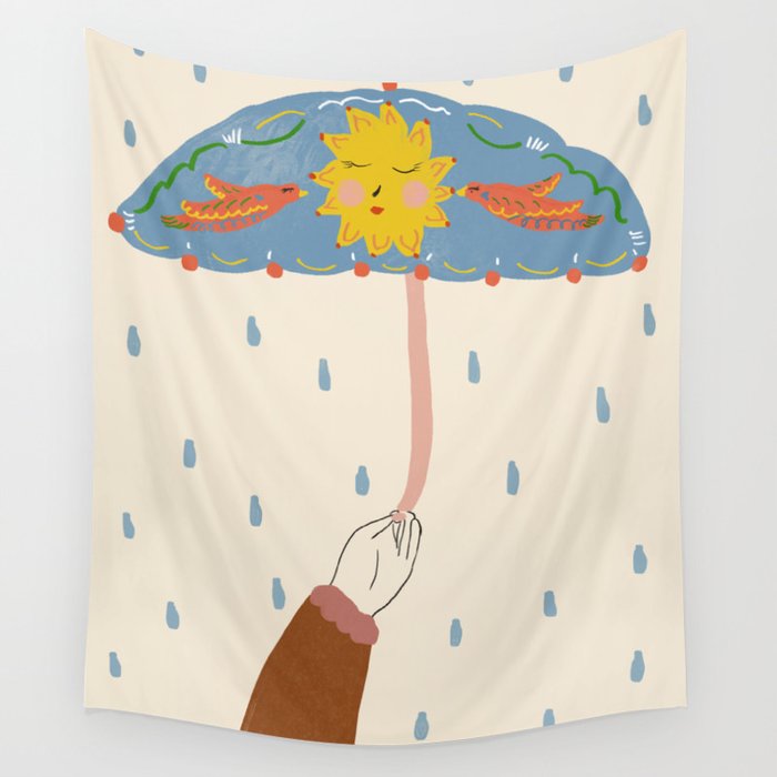 Rainy Day Wall Tapestry Gallery Image 1