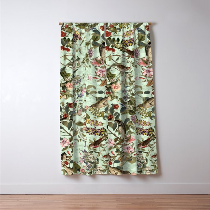 Floral and Birds X Window Curtain Gallery Image 3
