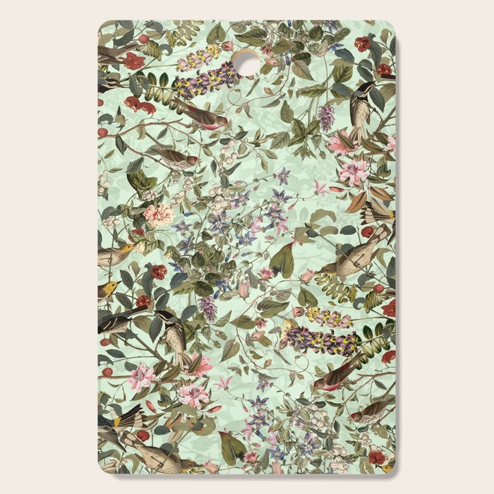 Floral and Birds X Cutting Board Gallery Image 1