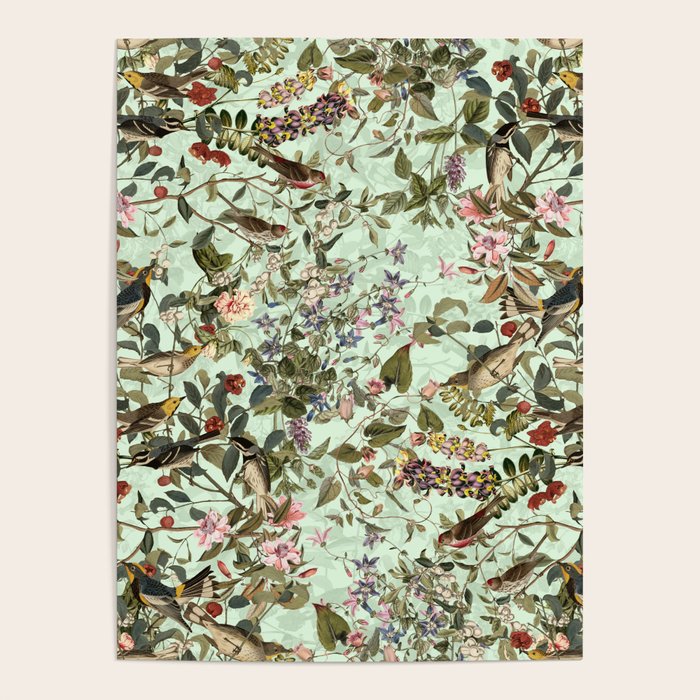 Floral and Birds X Poster Gallery Image 4