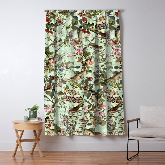 Floral and Birds X Window Curtain Gallery Image 5