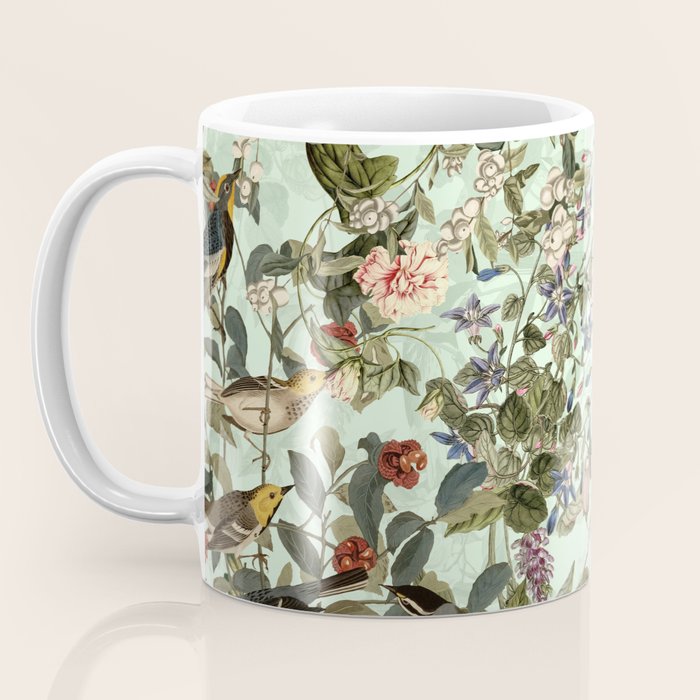 Floral and Birds X Coffee Mug Gallery Image 3