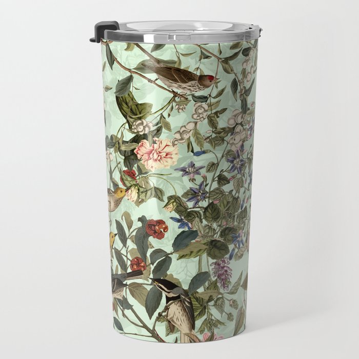 Floral and Birds X Travel Mug Gallery Image 3