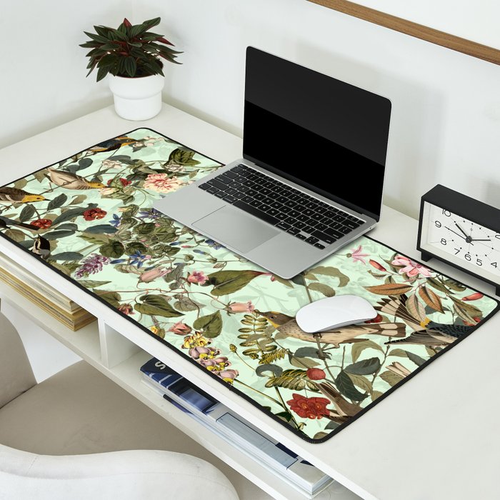 Floral and Birds X Desk Mat Gallery Image 2