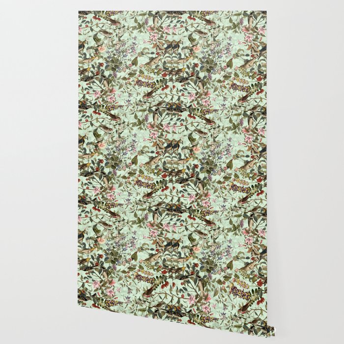 Floral and Birds X Wallpaper Gallery Image 2